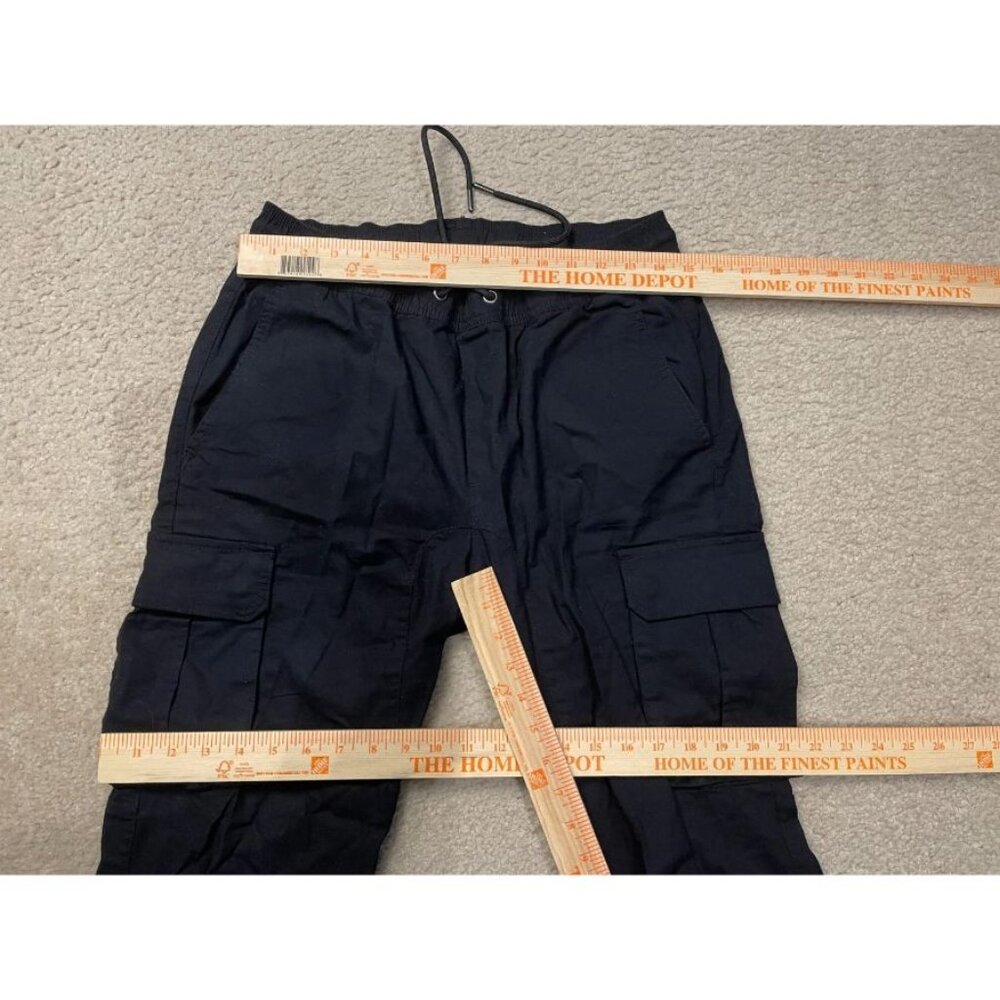 CSG Black Cargo Jogger Pants Cotton Blend Size M - Picture 7 of 11